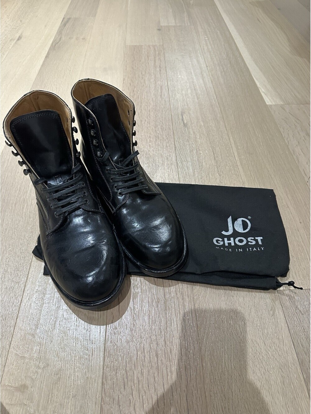 Jo Ghost Men’s Boots Size Black Leather Size 13
